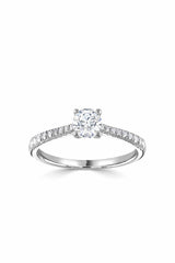 0.60ct Diamond engagement ring cut down diamond set shoulders