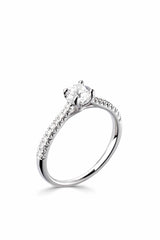 0.60ct Diamond engagement ring cut down diamond set shoulders
