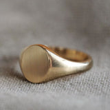 8 x 10mm Gold signet ring