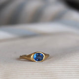 1.06ct Blue sapphire engagement ring