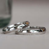 knife edge platinum wedding rings