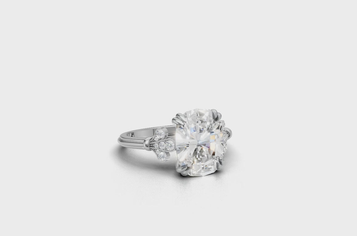 3.00ct Cushion Lab grown diamond engagement ring