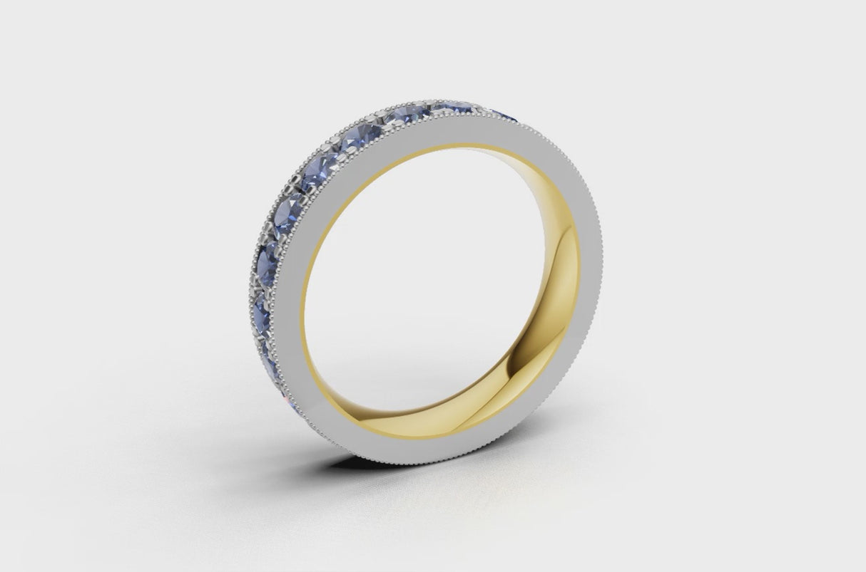 4mm round sapphire full eternity ring