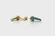 Green arrow emerald earrings