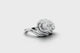Double swirl moi et toi ring