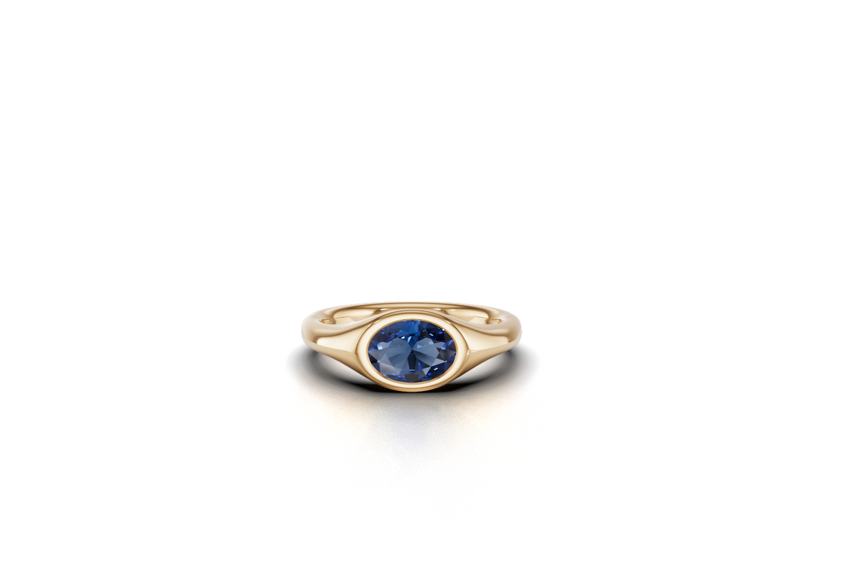 1.06ct Blue sapphire engagement ring