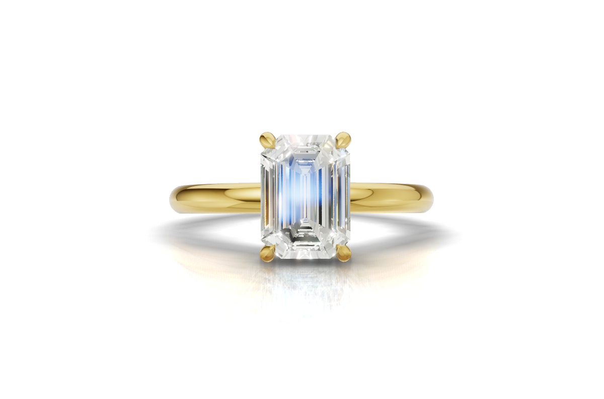 1.4ct LG Diamond emerald cut engagement ring
