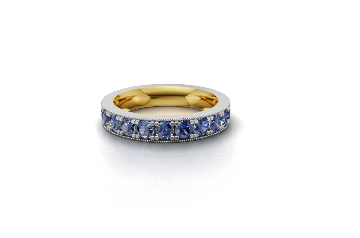 4mm round sapphire full eternity ring