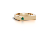 Emerald set rectangular ring