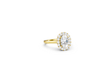 2ct elongated cushion cut diamond cluster engagement ring