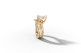 Fluere pear cut engagement ring