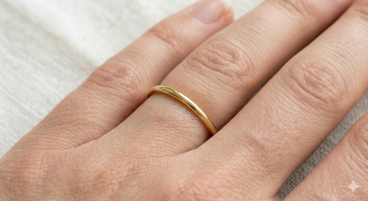 2mm round gold wedding ring